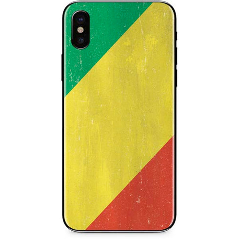 Republic of the Congo Flag Distressed iPhone XS Max Skin